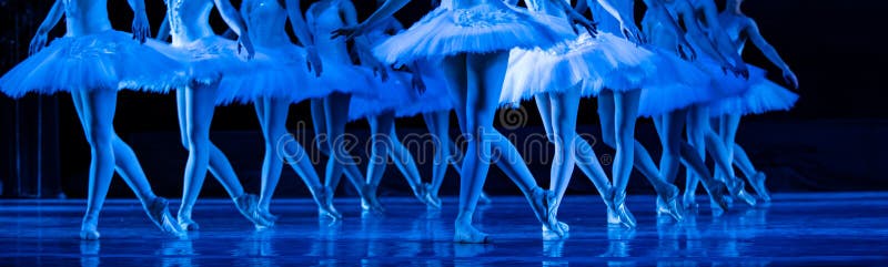 Swan Lake ballet. Ballerinas dancing