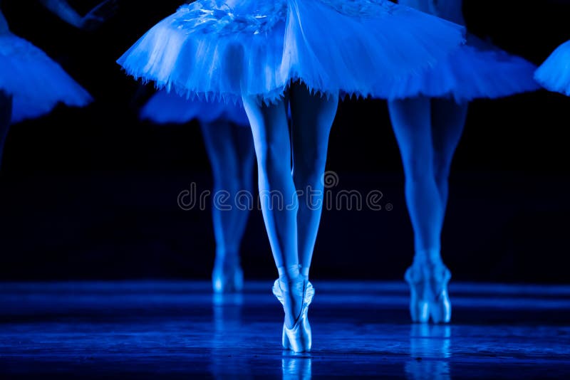 Swan Lake ballet. Ballerinas dancing