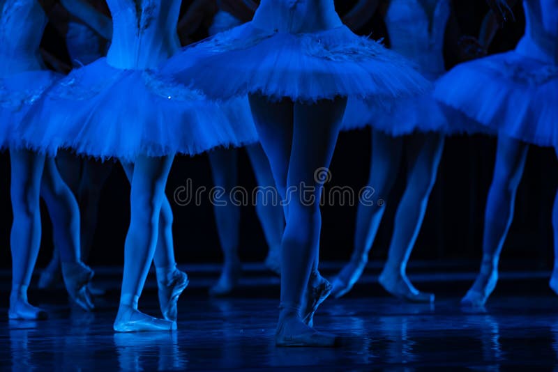 Swan Lake ballet. Ballerinas dancing