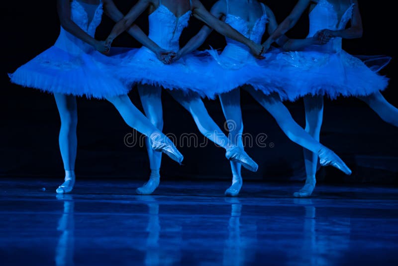 Swan Lake ballet. Ballerinas dancing