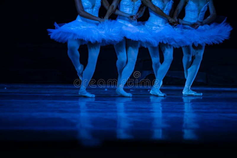 Swan Lake ballet. Ballerinas dancing