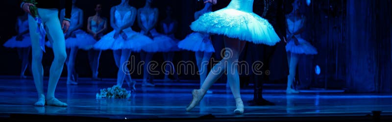 Swan Lake ballet. Ballerinas dancing