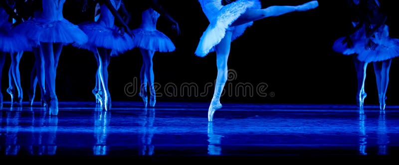 Swan Lake ballet. Ballerinas dancing