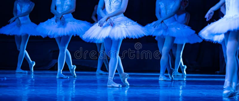 Swan Lake ballet. Ballerinas dancing