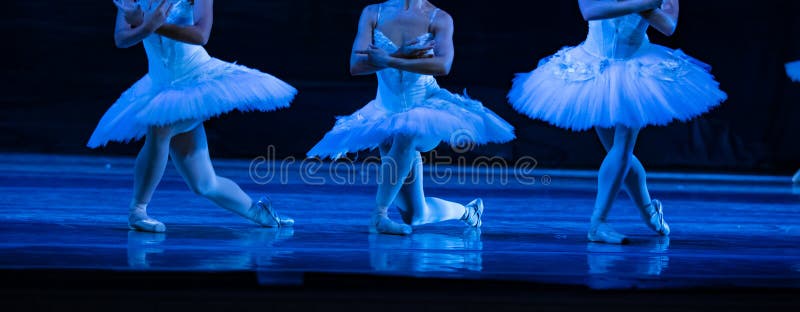 Swan Lake ballet. Ballerinas dancing