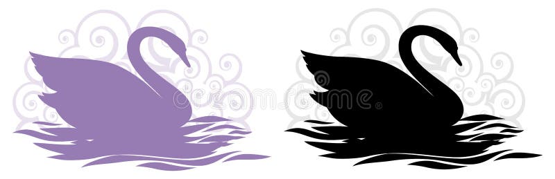 Swan silhouette designs