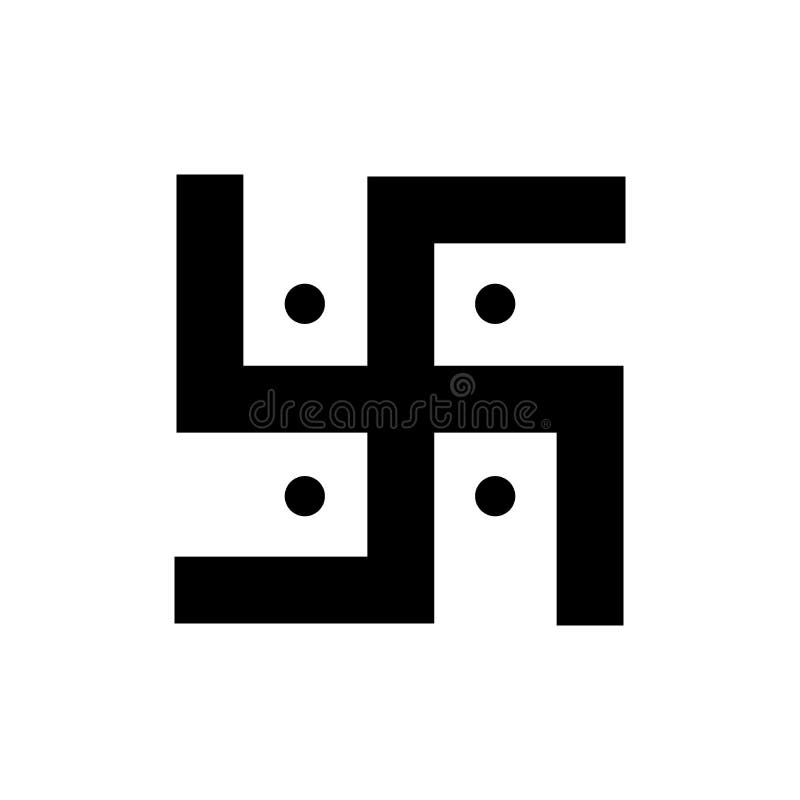 Swastika religious symbol simple icon vector illustration