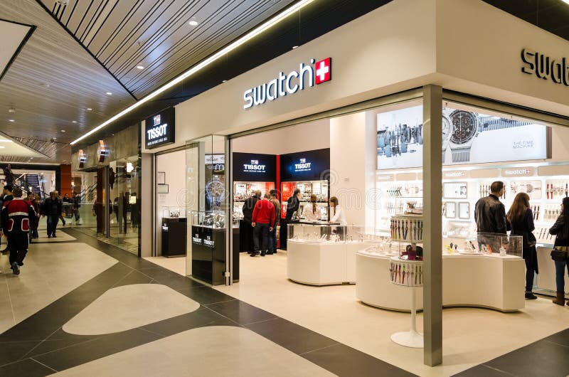 Swatch Shop stock image