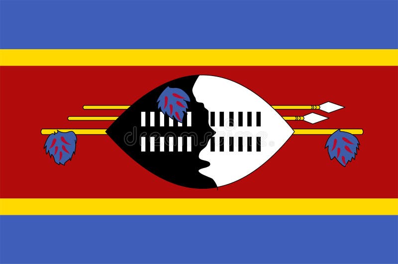 Swaziland flaga wektor Ilustracja Swaziland flaga ilustracji