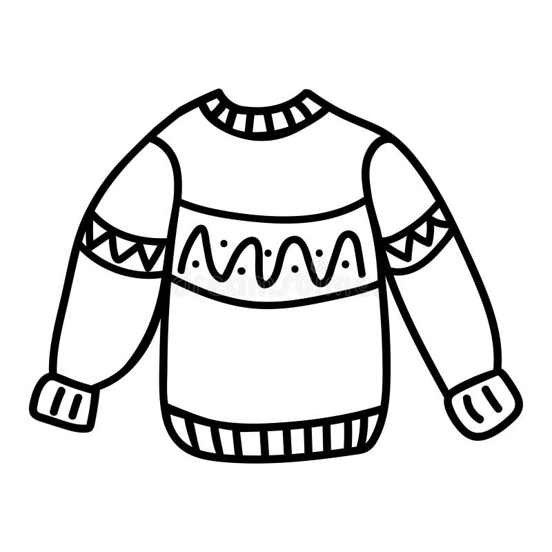 Sweater Doodle Vector Illustration Isolated on White Stock Vector ...