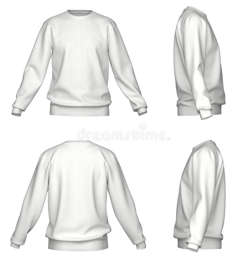 Sweater Template. Sweatshirt Long Sleeve Stock Illustration