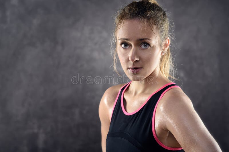 Young Beautiful Woman Wearing A Tank Top Stock Photo, Picture and Royalty  Free Image. Image 46009226.