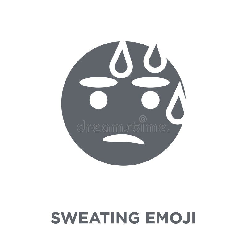Emoji Wipes the Sweat with a Handkerchief. Hard Work, Heat, Workout ...