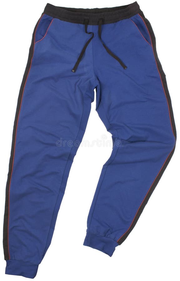 Sweatpants do esporte isolados no branco foto de stock Sweatpants do esporte isolados no branco foto de stock