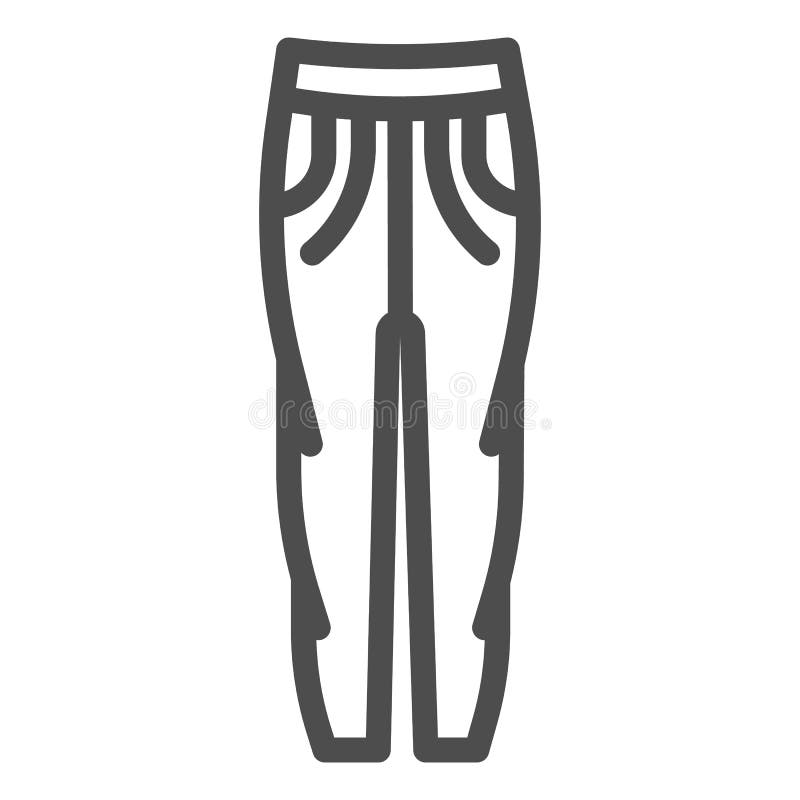 Sweatpants Outline Vector Icon. Thin Line Black Sweatpants Icon, Flat ...