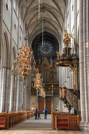 Interior Of Uppsala Cathedral Scandinavian Largest Church In Sweden 