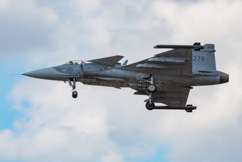 Swedish Air Force JAS 39C Gripen 39278 Fighter Jet at RIAT Royal International Air Tattoo 2018 Airshow Editorial Photo Image of airshow, forces: 157230346