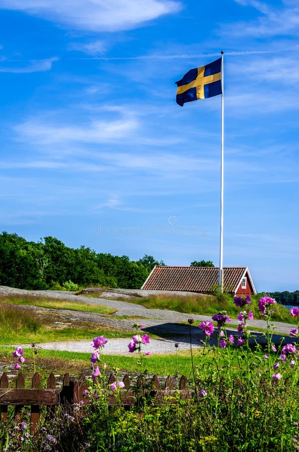 Swedish flag stock image