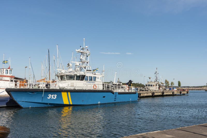 Swedish Coast Surveillance Vessel KBV313 Moored OxelÃ¶sund Editorial Stock - of oxelapara, sund: