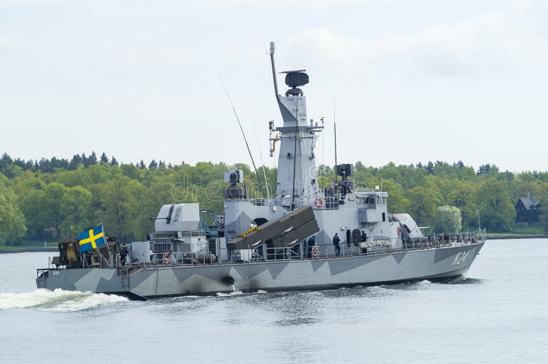Swedish corvette HMS Sundsvall stock photos Swedish corvette HMS Sundsvall stock photos