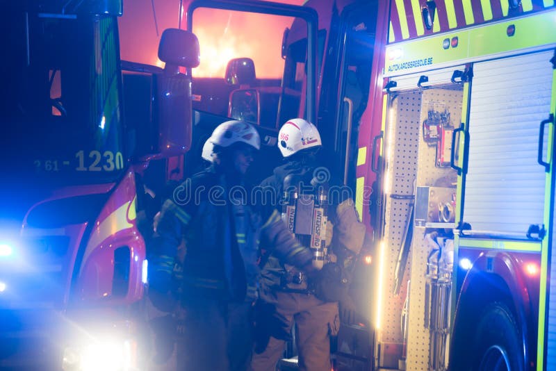 Swedish fire department editorial image. Image of emergency 60956380