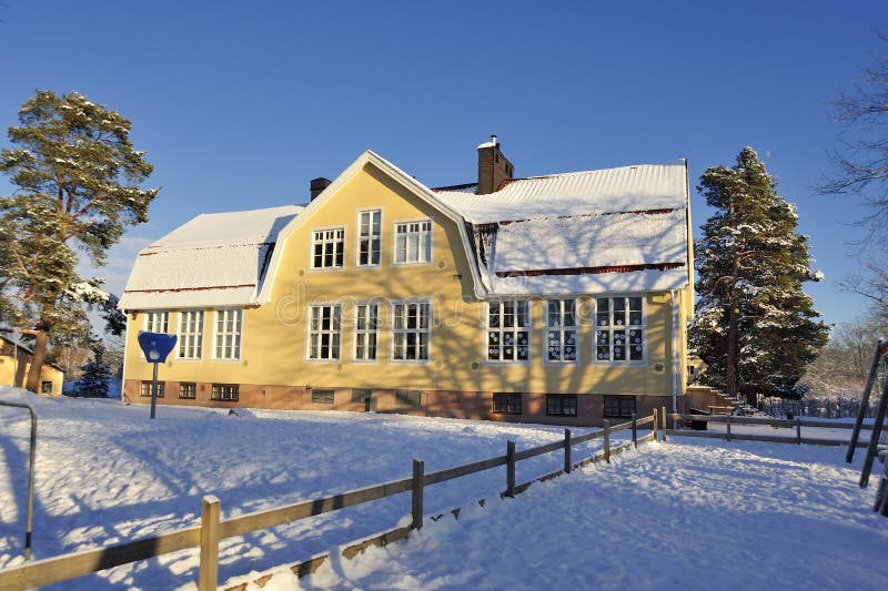 Swedish school stock photo. Image of exterior, nordic 28960760