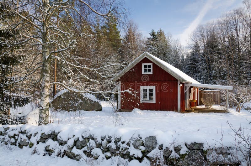 Swedish winter architecture symbols
