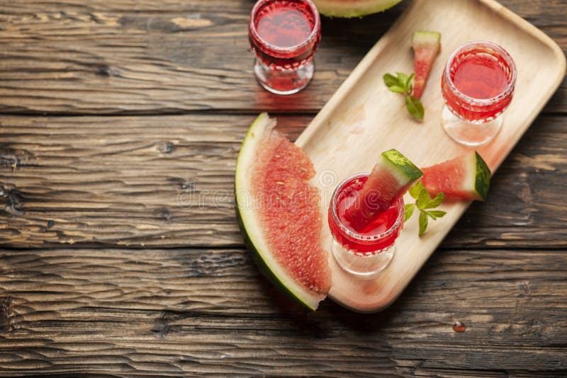 Sweet Alcohol Liquor with Watermelon Stock Photo Image of martini