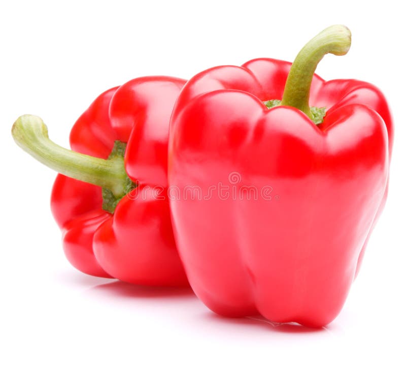 Sweet bell pepper isolated on white background cutout