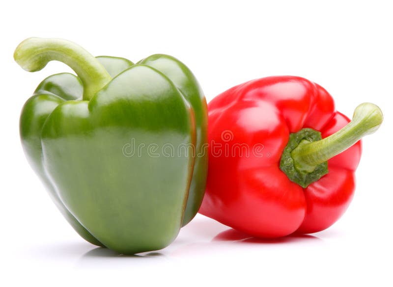 Sweet bell pepper isolated on white background cutout