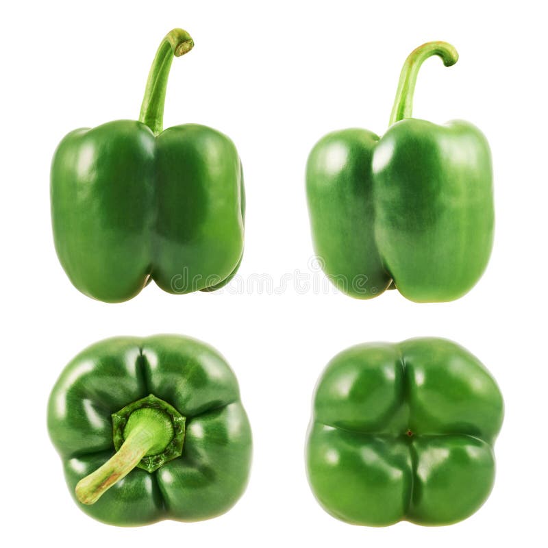 Sweet bell pepper set isolated