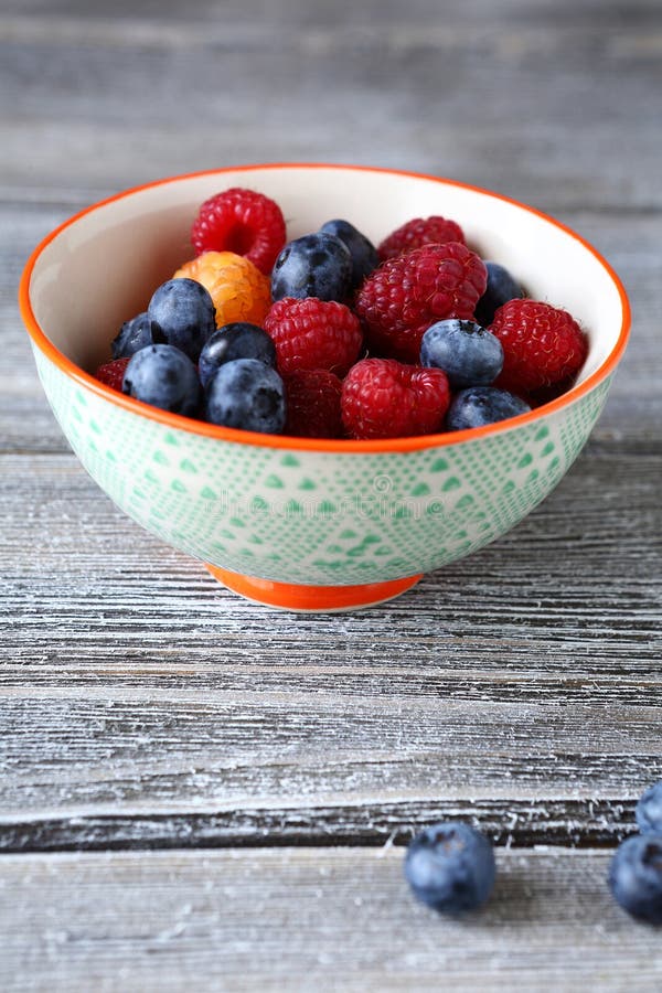 Sweet Berries in a Small Bowl Stock Image Image of garden, berry