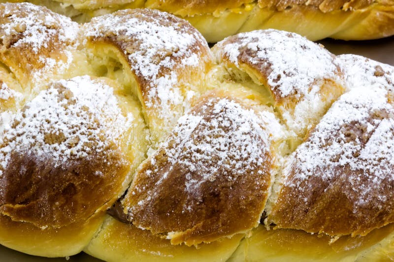 Sweet Brioche Bread with Chocolate Spread Stock Photo Image of fresh