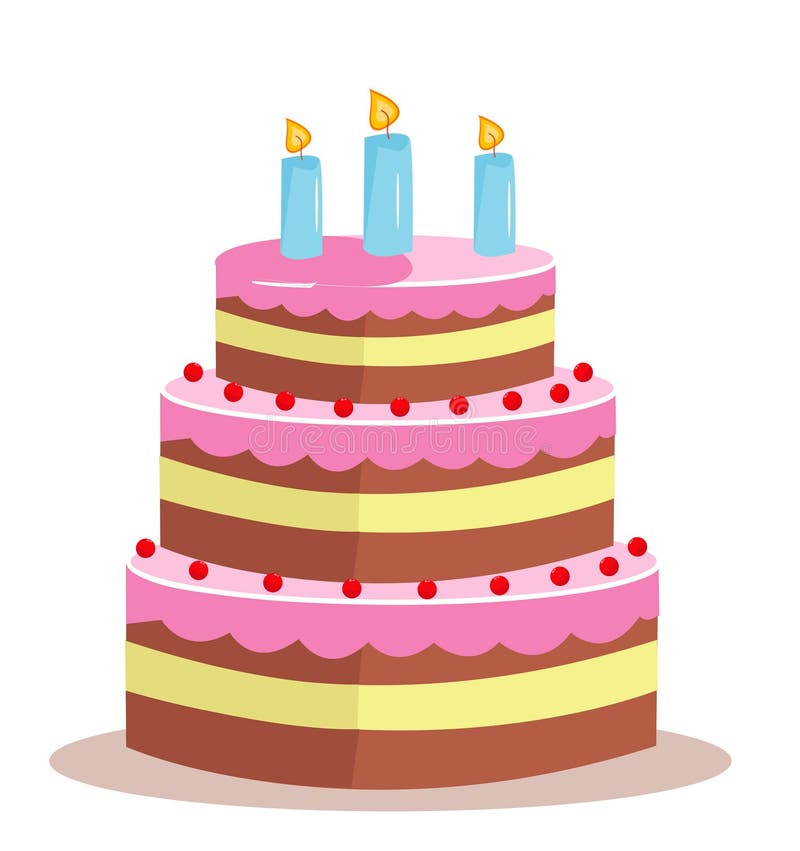 Birthday cake stock vector. Illustration of bakery, gourmet 20966128