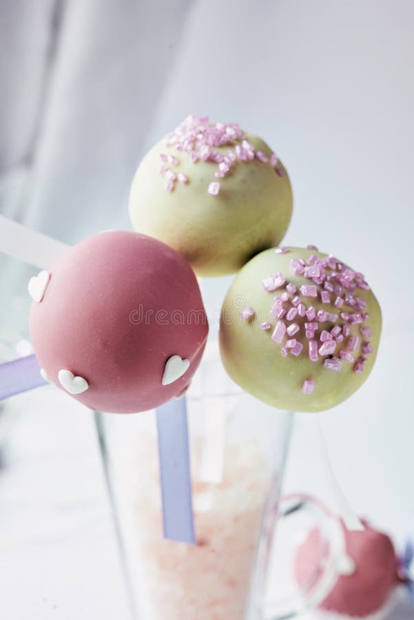 Sweet Cake Pops with Sprinkles Stock Image Image of treat, lollipop