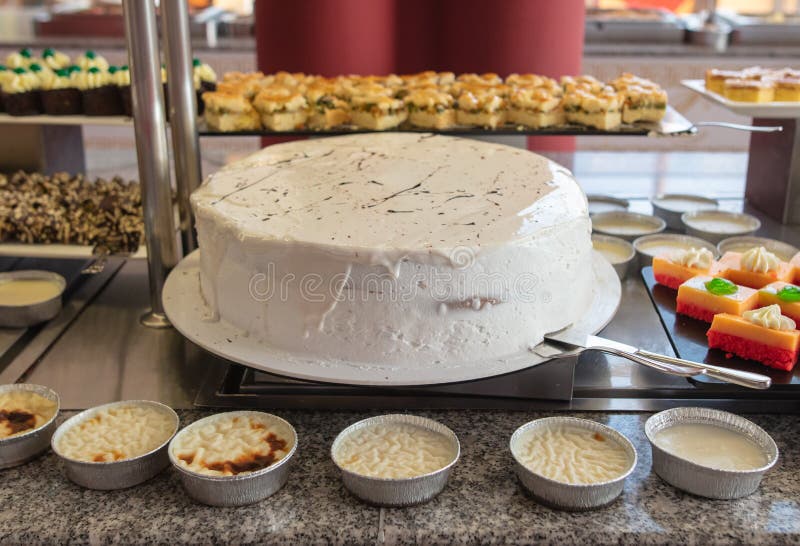 Sweet Cake on a Shelf in a Cafe. Stock Image Image of cafe, sweet