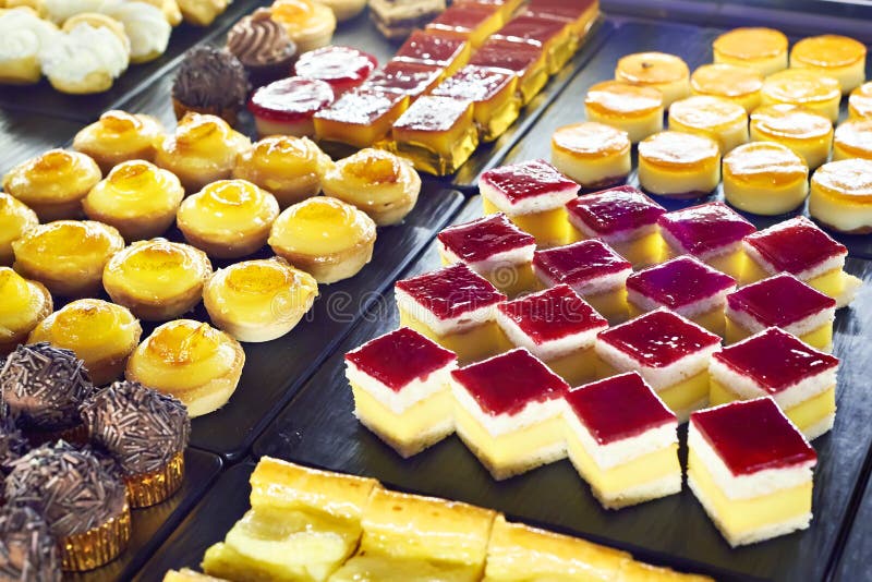 Sweet Cakes in Cafe Showcase Stock Image Image of cuisine, culture