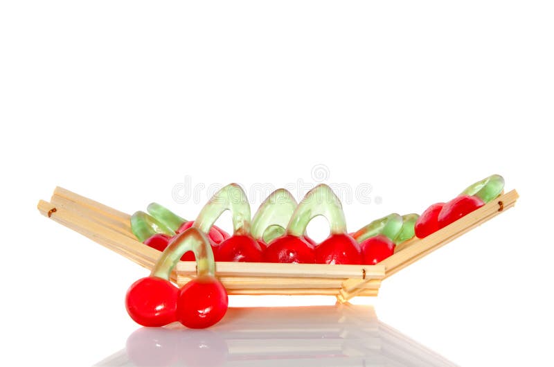 Sweet candy cherries stock image. Image of isolated, sweets 15711023