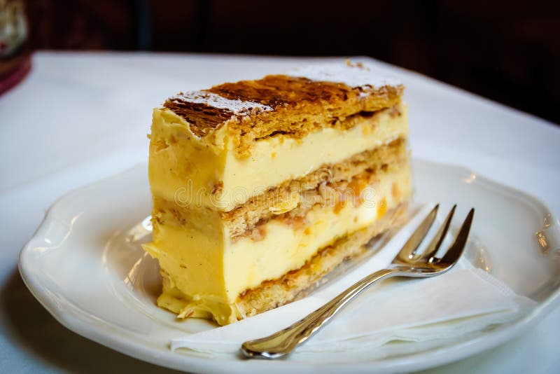 Sweet Cheese Curd Strudel with Vanilla Sauce Stock Photo Image of crust, homemade 87441374