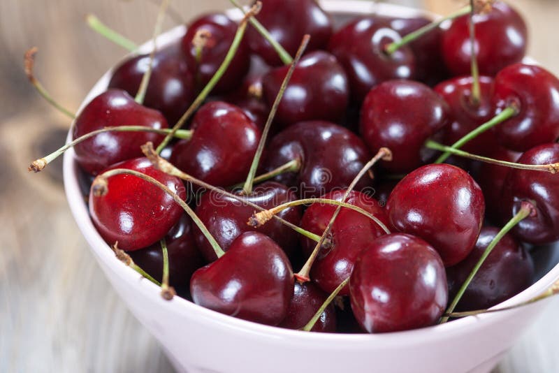 Sweet cherries stock photo