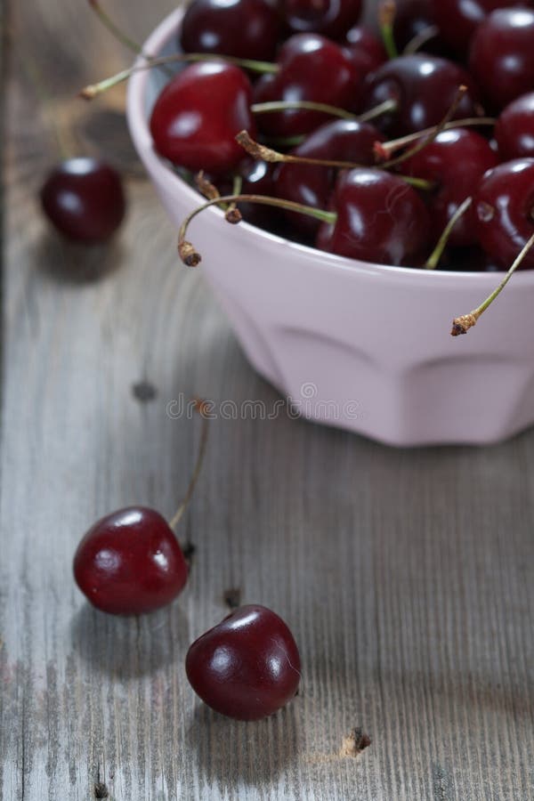 Sweet cherries stock images