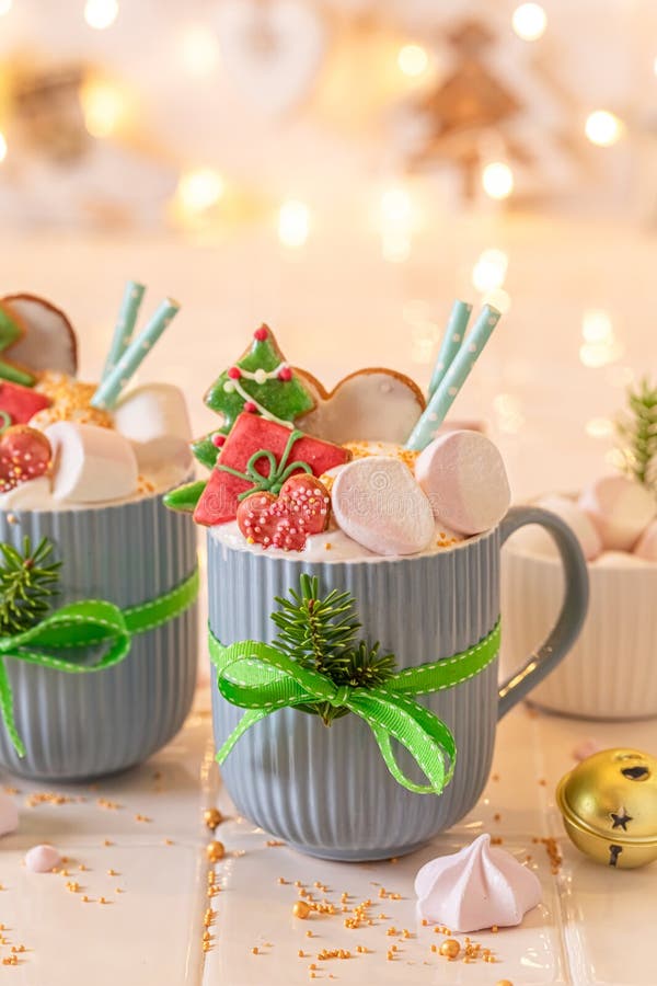 Sweet Chocolate As Dessert for Christmas Eve Stock Photo - Image of