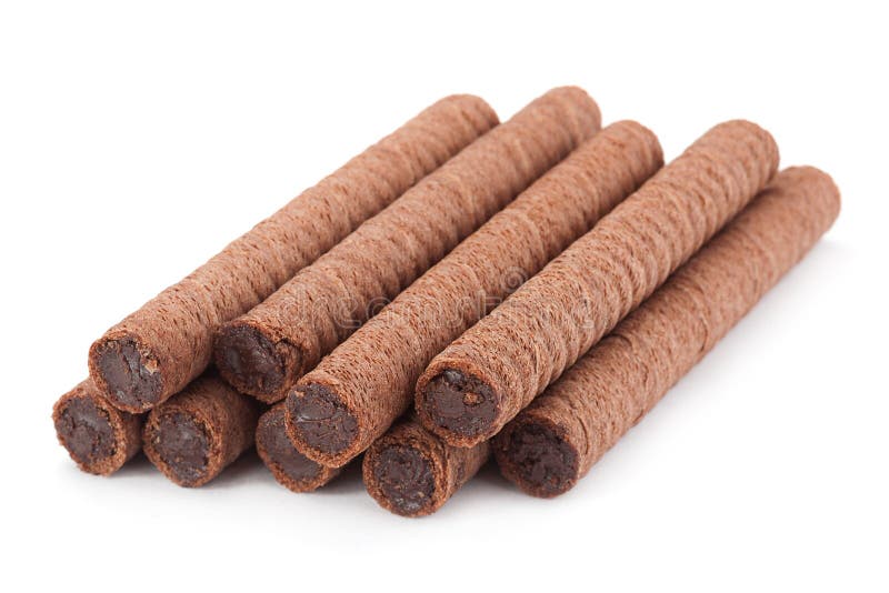 Sweet Chocolate Round Stick Wafers Stock Photo Image of stuffing