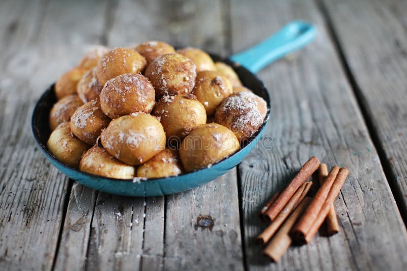 Sweet Cinnamon Buns, Bread Snack in a Pan, Dessert Stock Photo Image