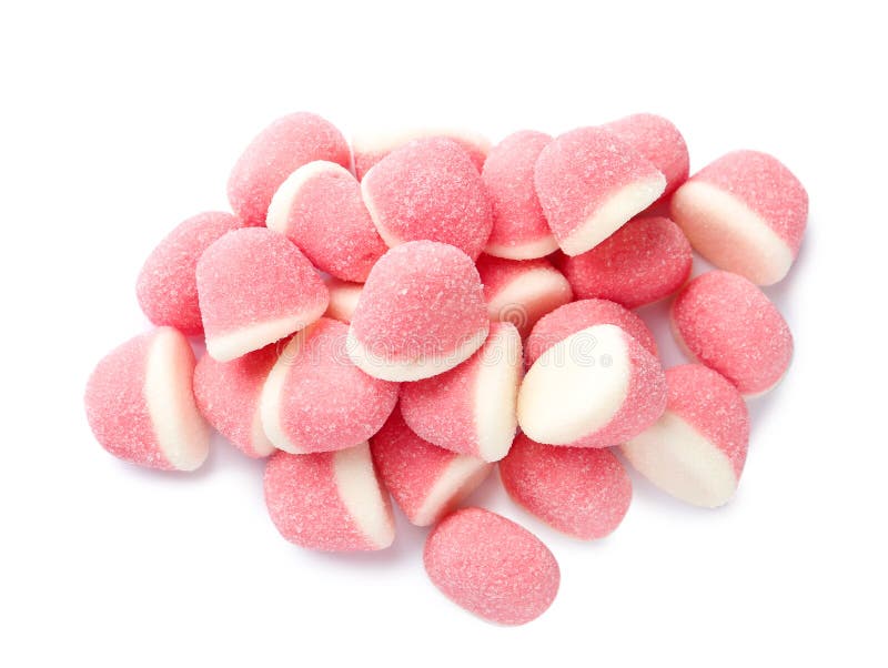 Sweet color jelly candies isolated on white stock images Sweet color jelly candies isolated on white stock images