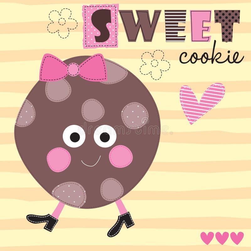 Sweet cookie vector illustration