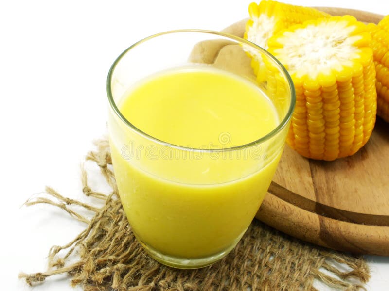 Sweet corn juice corn milk stock image. Image of closeup - 62650925