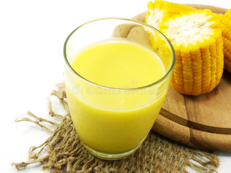 Sweet corn juice corn milk stock image. Image of closeup 62650925