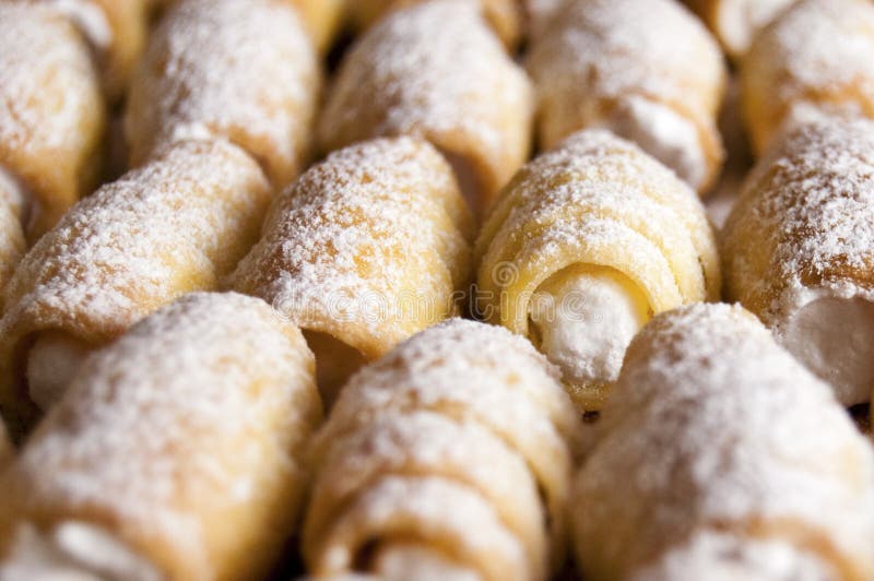Sweet Cream Rolls royalty free stock photo