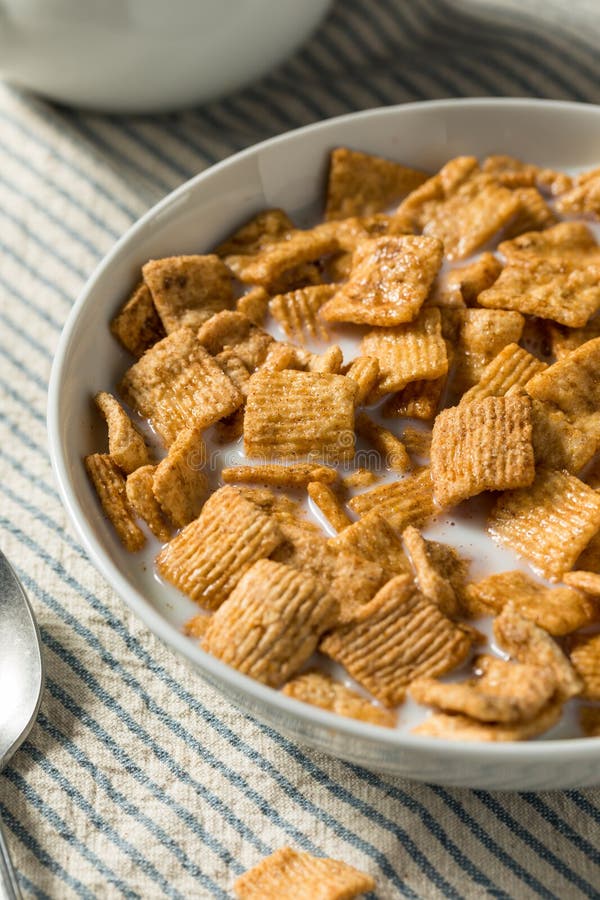 Sweet Crunchy Cinnamon Breakfast Cereal Stock Photo Image of milk, snack 277845840